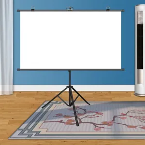 BlitzWolf BW-VS12 Portable Projector Screen with Tripod Stand 60/84/100/120 Inch 16:9/4:3 Format 4K HD 3D Compatible Quick Setup Home Theater Outdoor