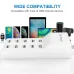 50W 10-Ports Power Hub Smart Plug Charging Dock 10xUSB-A Fast Charging Power Strip EU Plug US Plug for iPhone 15 14 13 for Huawei Pura 70 Ultra for Xiaomi Civi 4 Pro for Samsung Galaxy S24 for MacBook for iPads