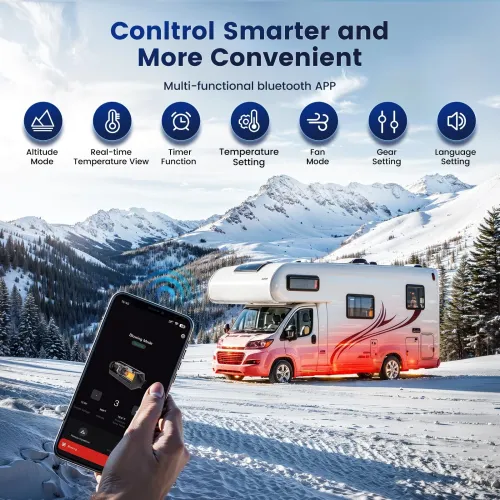 HCALORY TB2 12V 24V 8KW Car Parking Heater Toolbox 2 Upgraded Diesel Air All in One 6L Heater bluetooth APP Control for Cars Trucks Boats Buses RVs