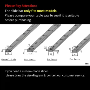 HONGDUI HD-TB01 Precision Mitre Gauge Fit For Most Bosch Festool Dewalt 0-70 Degree Support Custom Mitre Gauge Assembly Angle Ruler with Quick 0 22.5 45 67.5 Setting