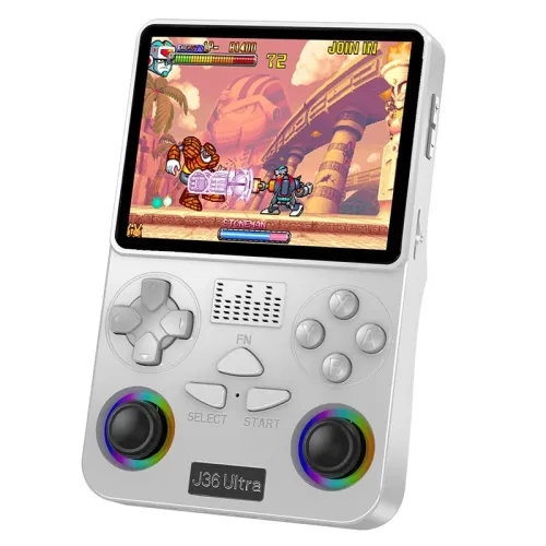 64G J36Ultra Handheld Game Console 3.5-inch Screen with RGB Joystick 8-Core A7 Processor 3000mAh Battery Retro Portable WiFi Gaming Player Console
