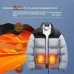 TENGOO 6 Zones Fashionable Color-blocked Heated Jacket for Men Women 3 Temperature Levels Winter Warm Bread Style Outerwear Loose Fit