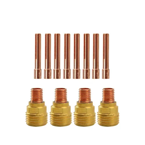 35-Piece TIG Stubby Lens Kit for WP9 WP20 WP25 Torch Short & Wide Gas Lens Compatible Improved Welding Precision & Clarity