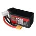 ZOP Power 6S 22.2V 1500mAh 120/240C 33.3Wh LiPo Battery XT60 Plug for SpeedyBee Master 5 Geprc Cinelog35 Analog