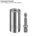 Universal Socket Adapter Set Perfect for Ratchet Wrench and Electric Drill - Adjustable Gadget Features Strong Chrome Steel Material Fits Standard 1/4"-3/4" Metric 7mm-19mm Nuts Ideal Gift for Handy Men