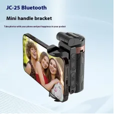 JC-25 Mini Selfie Stick Portable Universal Floor-standing Quadruped Mobile Phone Photography Stand 360 Rotation Artifact with Detachable bluetooth Remote Control