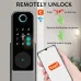 WAFU WF-014 Tuya Smart WiFi Keyless Entry Door Lock Anti-theft Biometric Fingerprint Password Key APP Remote Control Electronic Lock