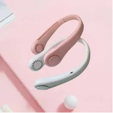 Tevorex Mini Portable Bladeless Neck Fan 800mAh Rechargeable Air Cooler 3 Speeds Summer Sports Fans