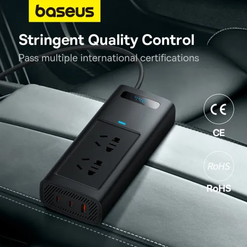Baseus 150W Car Inverter USB Type C 30W DC12V to AC 220V 110V Auto Power Inversor Fast Charger For Car Power Adapter