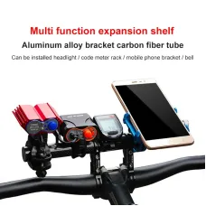 GUB G202 Bicycle Handlebar Extender Lengthened Design Carbon fiber Aluminum Alloy Mountain Bike Mount Mobile Bike Light Phone Holder