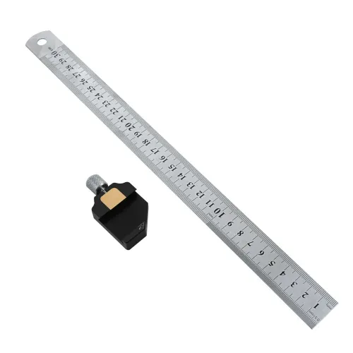 Combination Square Adjustable Steel Ruler Positioning Block 45 or 90 Degree Marking Gauge Line Scriber Fixed Position Measuring Tool