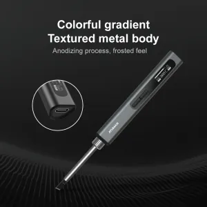 ATUMAN EI 1 Intelligent Portable Soldering Iron High Power 65W OLED Screen Fast Heating Temperature Control Range 80-420 Aluminum Alloy Casing Easy Operation Powerful DIY Tool