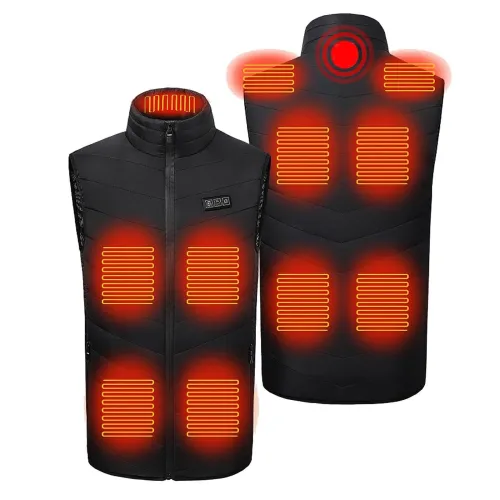 TENGOO HV-11Unisex 11 Heating Area Vest 3-Gears Heated Jackets USB Electric Thermal Clothing Winter Warm Vest Outdoor Heat Coat Clothing for Winter Skiing Camping