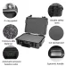 363x290x160mm Plastic Safety Equipment Case Waterproof Hard Carry Tool Box Shockproof Storage Box with Sponge for Tools Camera