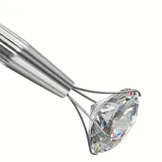 Stainless Steel Jewelry Tweezers Four Claw Design 63mm Anti Slip Grip Rust Resistant Tool for Gemstone Beads Small Parts Jewelry Crafting Workshops