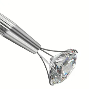 Stainless Steel Jewelry Tweezers Four Claw Design 63mm Anti Slip Grip Rust Resistant Tool for Gemstone Beads Small Parts Jewelry Crafting Workshops