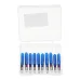 Drillpro 10pcs 0.1/0.2/0.3mm 25 Degree Engraving Bit Blue NANO Coated Carbide Flat Bottom PCB Engraving Bit CNC Router Tool