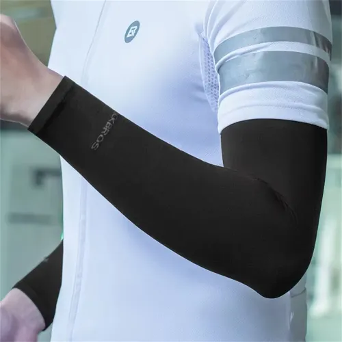 ROCKBROUPF50+ UV Protection Solid Arm Sleeves Quick-drying Breathable High Elastic Fit Sunscreen Sleeves for Summer Outdoor Driving Sports