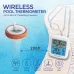 Wireless Pool Thermometer Floating 200ft Range Digital Indoor Outdoor Temperature Humidity Monitor 3 Channels High Precision Sensor Backlit Display