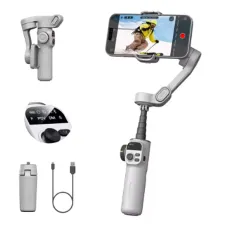 AOCHUAN Smart X2 3-Axis Smartphone Gimbal Built-in Extension Rod OLED Display Anti-shake Technology for iOS and Android
