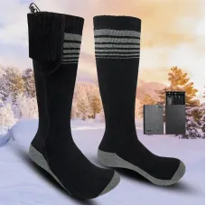TENGOO 1 Pair Unisex Heated Socks Electro-thermal Warm Socks Winter Heating Socks Outdoor Camping Skiing Spots Boot Socks