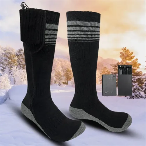 TENGOO 1 Pair Unisex Heated Socks Electro-thermal Warm Socks Winter Heating Socks Outdoor Camping Skiing Spots Boot Socks