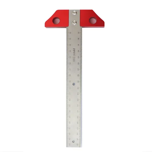 8 Inch/200mm T Square Marking Measuring Ruler Imperial Metric Scale Woodworking Scribing Ruler Gauging Tool