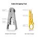 RJ45 Crimp Tool Kit Pass Through Crimper Cable Tester Wire Cutter Cat6 Connectors Strain Relief Boots Ethernet Network Installation Tools Multi-function Crimping Stripping Cutting