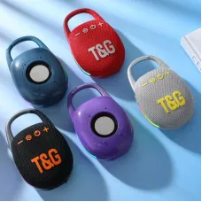 T&G TG447 Portable bluetooth 5.3 Speaker Wireless Speaker Subwoofer 45mm Drivers TWS 1200mAh LED Light Support TF Card U Disk Playback FM Radio Loudspeakers