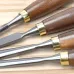 MYTEC 12pcs Wood Carving Chisel Set Walnut Handle 65Mn High Carbon Steel Sharp Blade Professional Woodworking Carving Tools