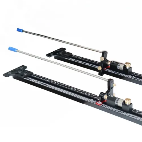 ENJOYWOOD Track Saw Parallel Guide System 0-147.9cm Scale Range with Micro Adjustable Flip Stop and Zero Calibration Repeatable Cuts Compatible with Makita / Festool / Milwaukee Guide Rail