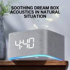 800mAh White Noise Sleep Aid Alarm Clock 8-Color Night Light 32 Soothing Sounds White Noise with APP Smart Control Sleep Time Digital Clock