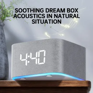 800mAh White Noise Sleep Aid Alarm Clock 8-Color Night Light 32 Soothing Sounds White Noise with APP Smart Control Sleep Time Digital Clock