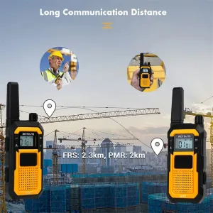 2Pcs Retevis RB48 RB648 Heavy Duty Industrial Walkie Talkie IP67 Waterproof USB Type-C Charger Dual PTTVOX PMR446 FRS Two Way Radio for Construction