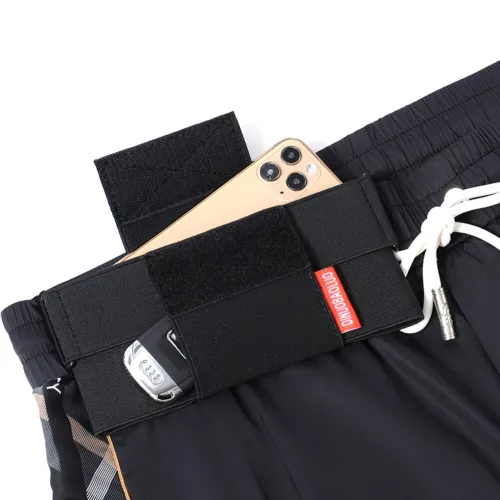Sports Portable Elastic Mobile Phone Waist Bag Multi-layer Storage Bag for Outdoor Work Travel