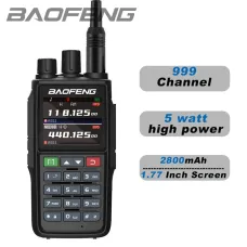Baofeng UV-22L 5W Dual Band Walkie Talkie 1.77inch Screen 999 Channels 2800mAh NOAA Type-C Rechargeable Portable Amateur Radio Handheld Transceiver