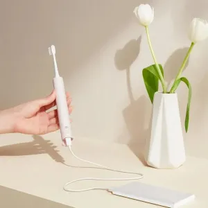 Xiaomi Mijia T200/T200C Sonic Electric Toothbrush IPX7 Waterproof 31000 Vibrations per Minute with Dual Cleaning Modes Long Battery Life and Portable Features for Smart Oral Hygiene with Type-C Charging