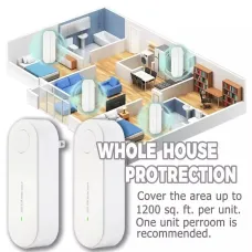 Ultrasonic Pest Repellent 3-in-1 Triple Frequency 360 Degree Coverage Easy Installation Chemical-Free Safe for Pets and Children 800-1800 ft