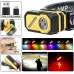 LEMulti-Source Sensor Headlamp, Portable Running Light With Cap Clip Magnet, Rgb Ambient Light, Digital Display Headlamp For Fishing Camping Hiking,Running