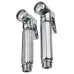 Brass Shattaf Douche Spray Bidet Toilet Shower Head Nozzle Holder Silver Bidet Cleaning Device
