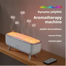 Tevorex Dynamic Jellyfish Aroma Diffuser 300ML Multi-Color LED Light Sound Responsive Technology Essential Oil Compatible Long Runtime Adjustable Mist Output