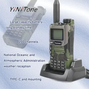 Quansheng UV-K58(K6) Dual Band Walkie Talkie 1600mAh Battery 200 Channels Type-C Amateur Two-way Radio