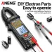 ANENG PN135 Clamp Meter Digital Multimeter 4000 Counts 600A 600V AC DC Voltage Current Tester Non Contact NCV Flashlight Backlight Auto Shut Off Data Hold Function 4000 Counts