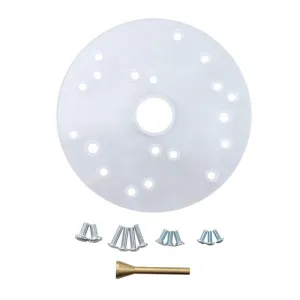 Universal Router Base Plate Acrylic 7mm Thick with Brass Centering Pin and 11 Template Bushings for Precise Woodworking Trimming and Cutting