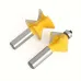 90 Degree Edge Banding Assembly Router Bit 45 Gauge Steel Tungsten Steel Carbide Material Woodworking Milling Cutter For Wood Tools