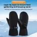 Pair Motorcycle Winter Gloves Outdoor Ski Gloves Warm Non-Slip Extended Wrist Windproof Gloves Electric Motorbike Thickening Gloves