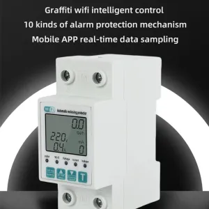 TUYA WIFI Circuit Breaker 63A 110V 220V Energy Meter Metering Timer with voltage current leakage protection for Smart Life & Tuya Samrt APP