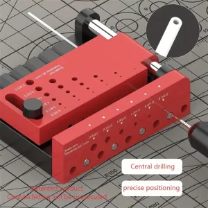 Round Rod Center Finder Horizontal Drill Presser Adjustable Screw High Accuracy for Woodworking Metalworking DIY