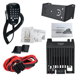 High Power Mobile FM Radio 80W 200 Channels LCD Weather Warning 136-174MHz CTCSS DCS with Microphone and Mounts