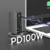 WL-DS1604 16-in-1 Type-C Vertical Docking Station with USB2.0*2 / USB3.1*2 / PD100W / Type-C*3 / 1000M LAN / 1080P VGA / 4K60HZ HD*2 / 8K30HzDP / 3.5mm Audio / SD&TF3.0 / Power Supply Desktop Multiports Splitter Adapter for Laptop TV Computer
